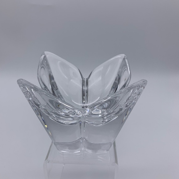 Orrefors (Signed) Crystal Lotus Design Votive/Bowl -Vintage Made in Sweden - Picture 10 of 10